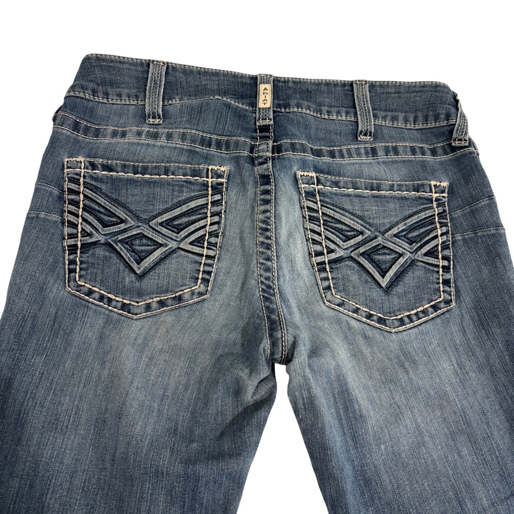 Ariat Real Denim Blue Jeans Women 30x30 Bootcut Low Rise Stretch Western Cowgirl